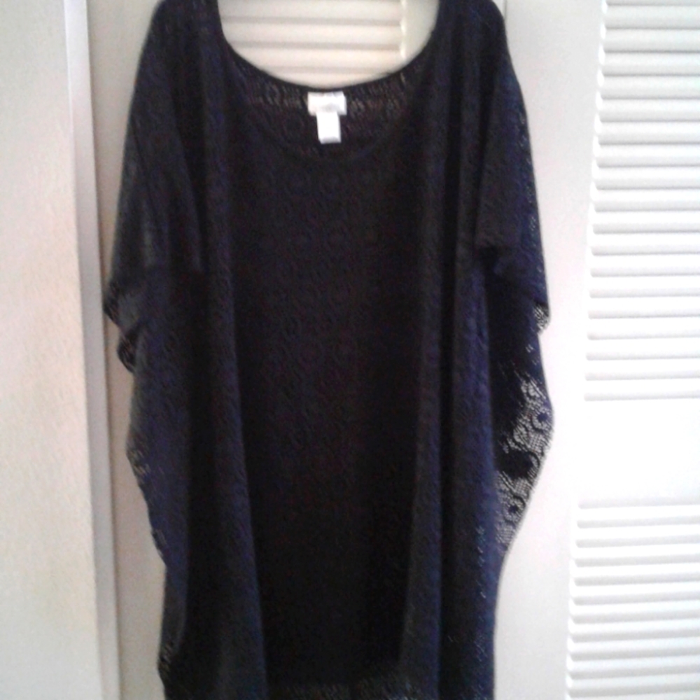 Motherhood Maternity Black Sheer Top/ Cover Up